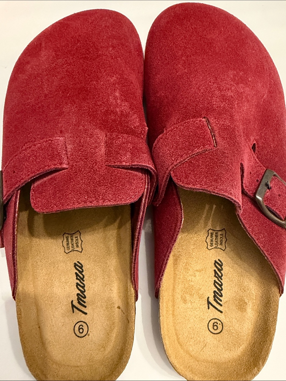 Tmanza slip on Mules in Birkenstock style (these are NOT Birkenstock)